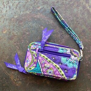 Vera Bradley Quilted Wallet Wristlet in Heather Paisley Pattern (Retired)